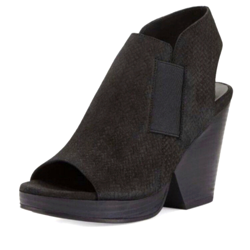Eileen‎ fisher leather/suede  woven heels #232
